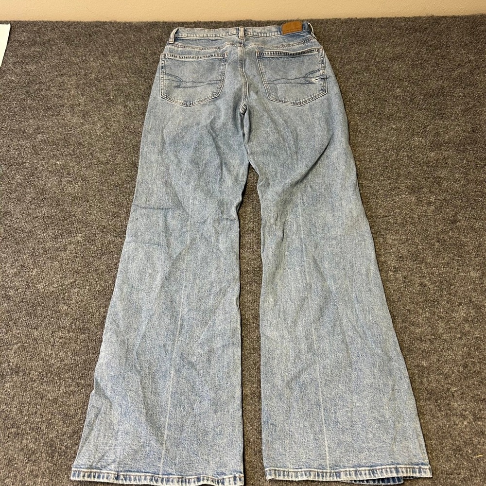 American Eagle Jeans Womens Size 28 Light Wash Strigid Flared Wide Leg Denim